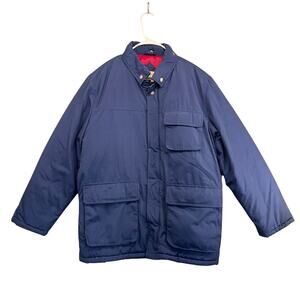 St. John's Bay Vintage Classic Blue Thick Winter Coat Men Tall Large